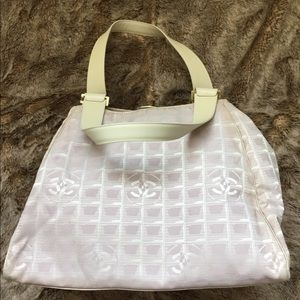 Large pink Chanel Travel Line purse
